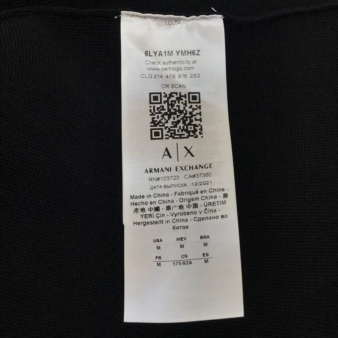 ARMANI EXCHANGE | アルマーニエクスチェンジ ワンピース 6LYA1M YMH6Z ブラック サイズ：M【倉吉店】