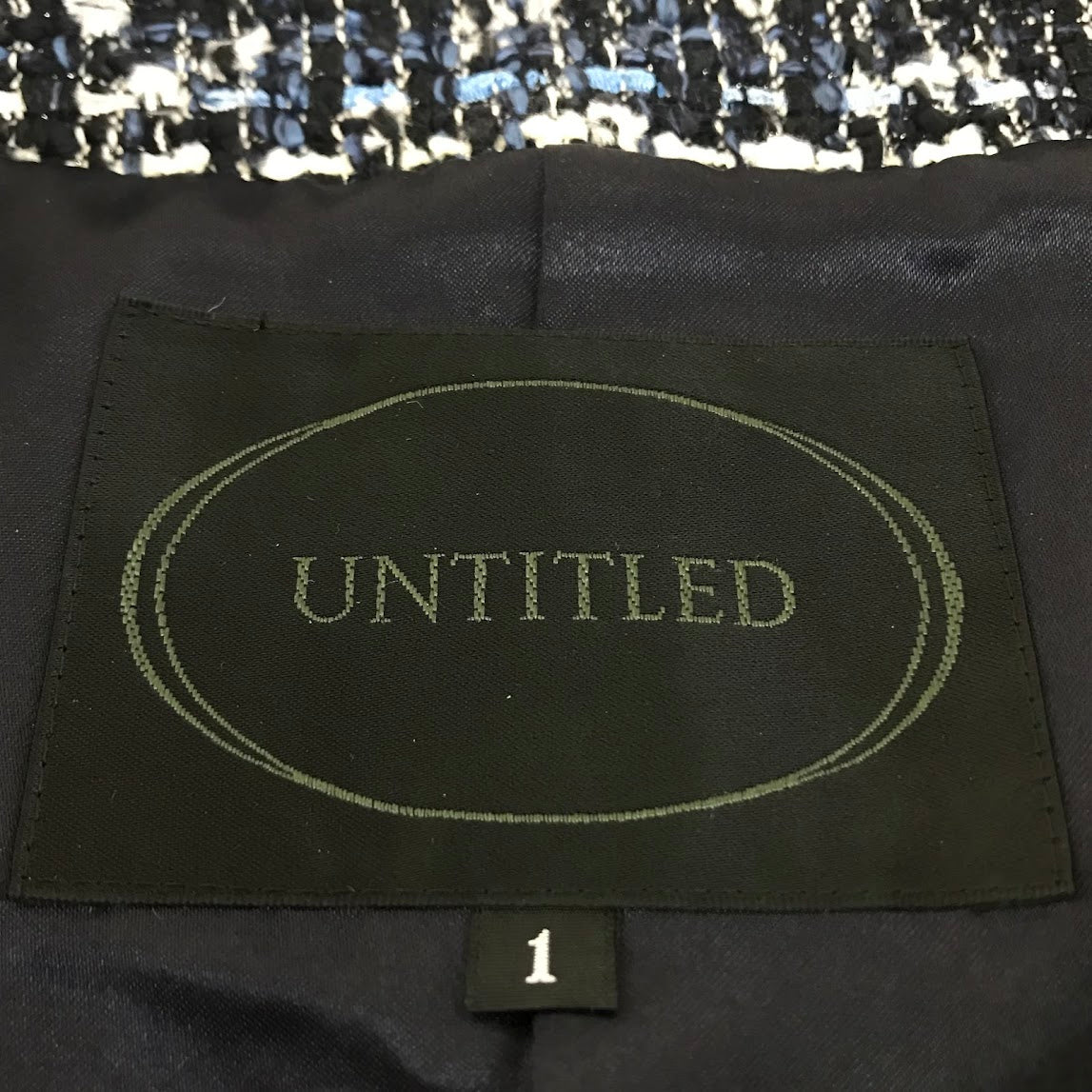 UNTITLED｜アンタイトル　ツイードセットアップ セットアップ AE153-46105JJ ネイビー系 サイズ：1【倉吉店】