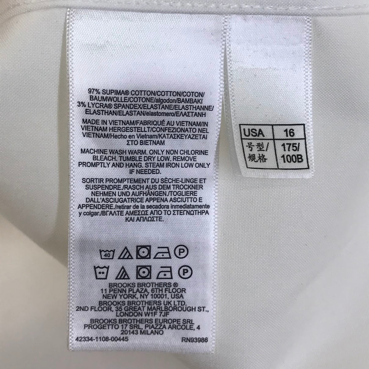 Brooks Brothers | ブルックスブラザーズ ｻｲｽﾞ:16-31 長袖シャツ ホワイト【倉吉店】