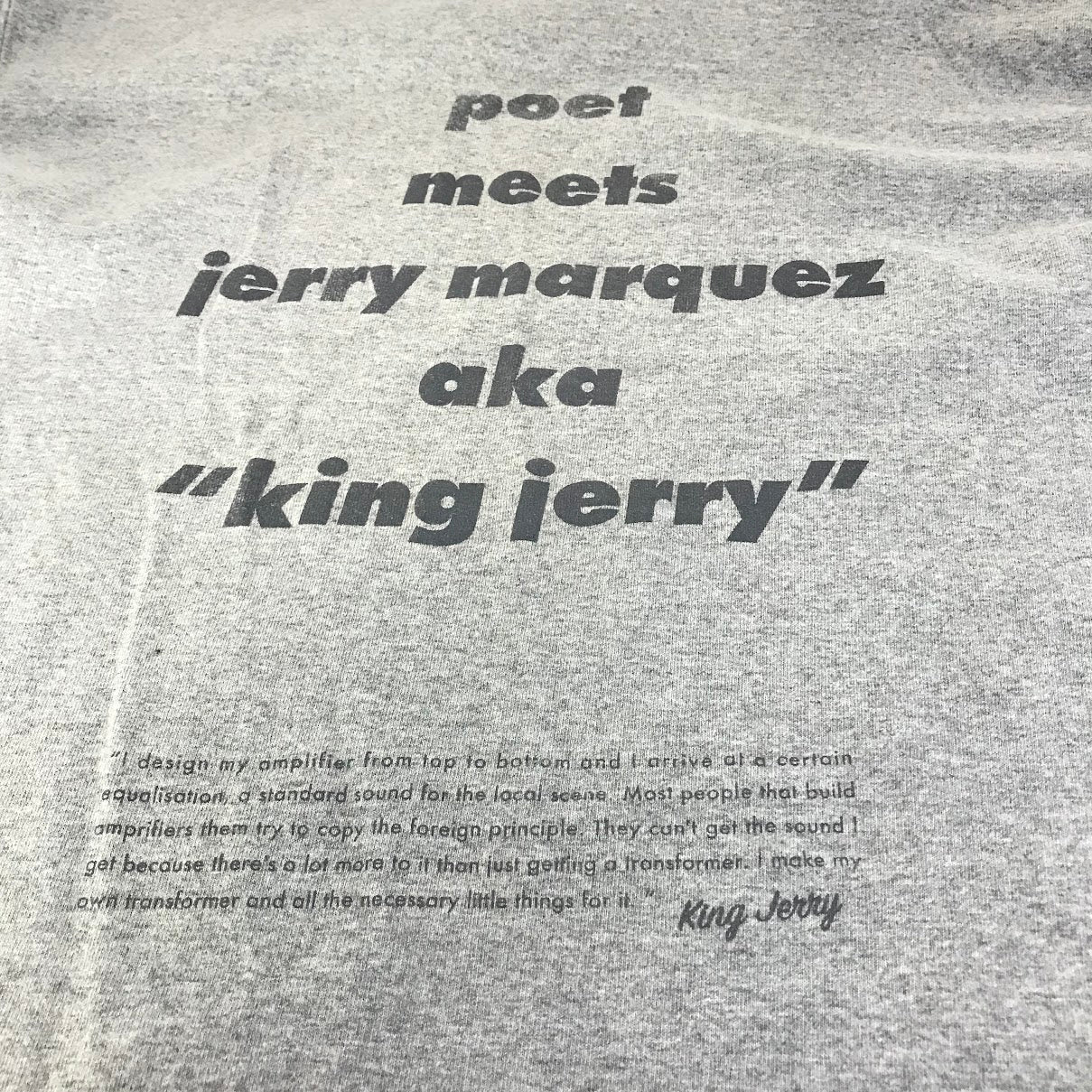 POET MEETS DUBWISE(ポエット・ミーツ・ダブワイズ) × ジェリーマルケス 長袖Ｔシャツ グレー サイズ：L【倉吉店】【代金引換不可・日時指定不可】【ポスト投函】