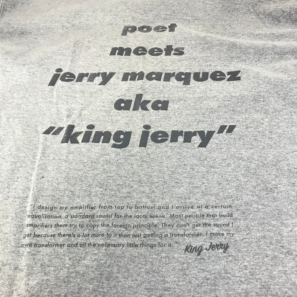 POET MEETS DUBWISE(ポエット・ミーツ・ダブワイズ) × ジェリーマルケス 長袖Ｔシャツ グレー サイズ：L【倉吉店】【代金引換不可・日時指定不可】【ポスト投函】