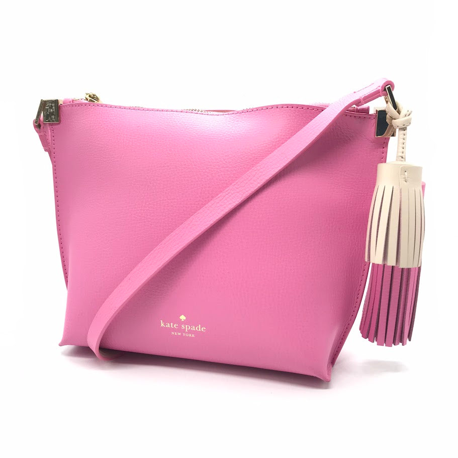 kate spade NEW YORK | ケイトスペードニューヨーク レザー タッセルチャーム付き Foster Court Pepper ショルダーバッグ WKRU3831 ピンク【倉吉店】