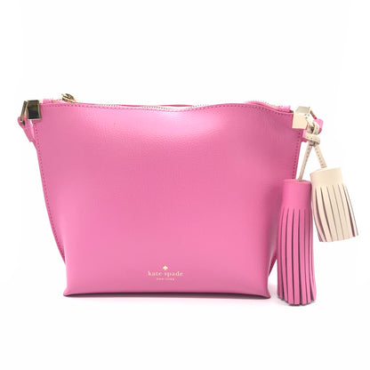 kate spade NEW YORK | ケイトスペードニューヨーク レザー タッセルチャーム付き Foster Court Pepper ショルダーバッグ WKRU3831 ピンク【倉吉店】
