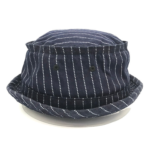 SUGAR CANE | シュガーケーン WABASH STRIPE PORKPIE HAT ハット SC02467 ネイビー【倉吉店】
