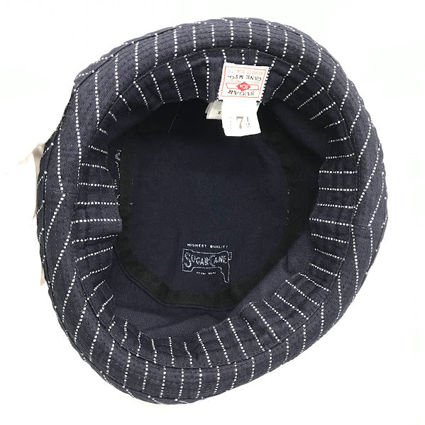 SUGAR CANE | シュガーケーン WABASH STRIPE PORKPIE HAT ハット SC02467 ネイビー【倉吉店】