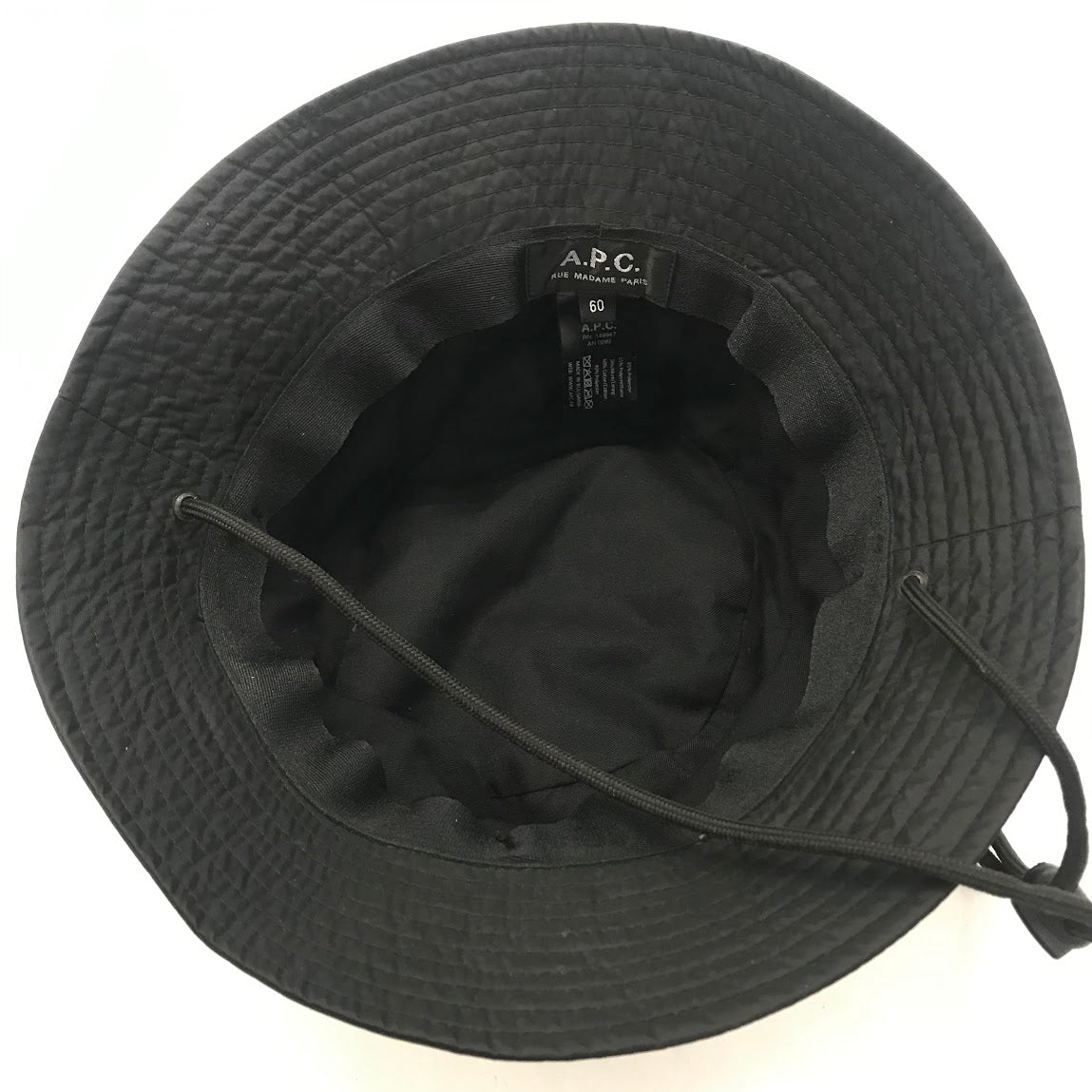 A.P.C | アーペーセー ロゴパッチバケットハット サイズ:60 ハット PSAHT-M24118 ブラック【倉吉店】
