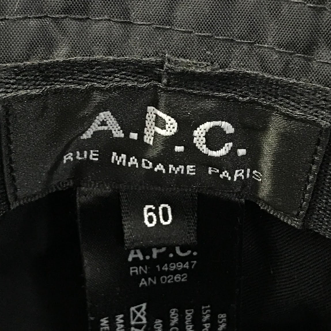 A.P.C | アーペーセー ロゴパッチバケットハット サイズ:60 ハット PSAHT-M24118 ブラック【倉吉店】