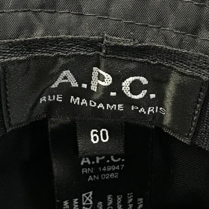 A.P.C | アーペーセー ロゴパッチバケットハット サイズ:60 ハット PSAHT-M24118 ブラック【倉吉店】
