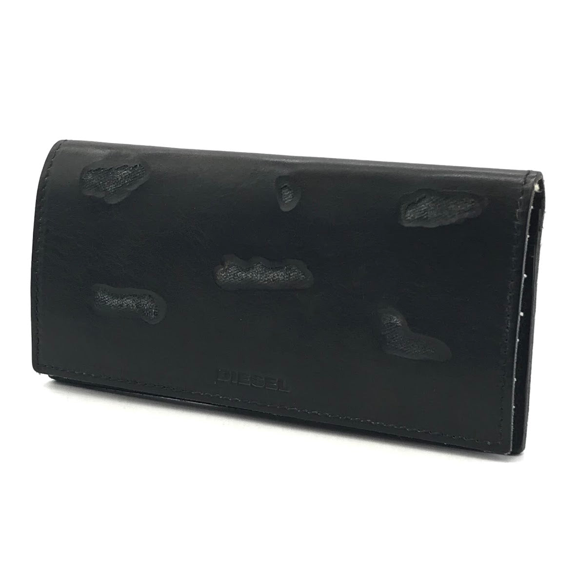 DIESEL | ディーゼル レザー×デニム 二つ折り長財布 長財布 X03807-PS978/H3820 ブラック【倉吉店】