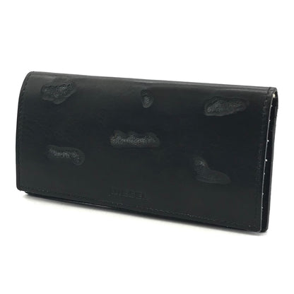 DIESEL | ディーゼル レザー×デニム 二つ折り長財布 長財布 X03807-PS978/H3820 ブラック【倉吉店】