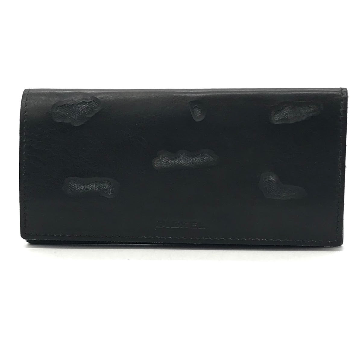 DIESEL | ディーゼル レザー×デニム 二つ折り長財布 長財布 X03807-PS978/H3820 ブラック【倉吉店】