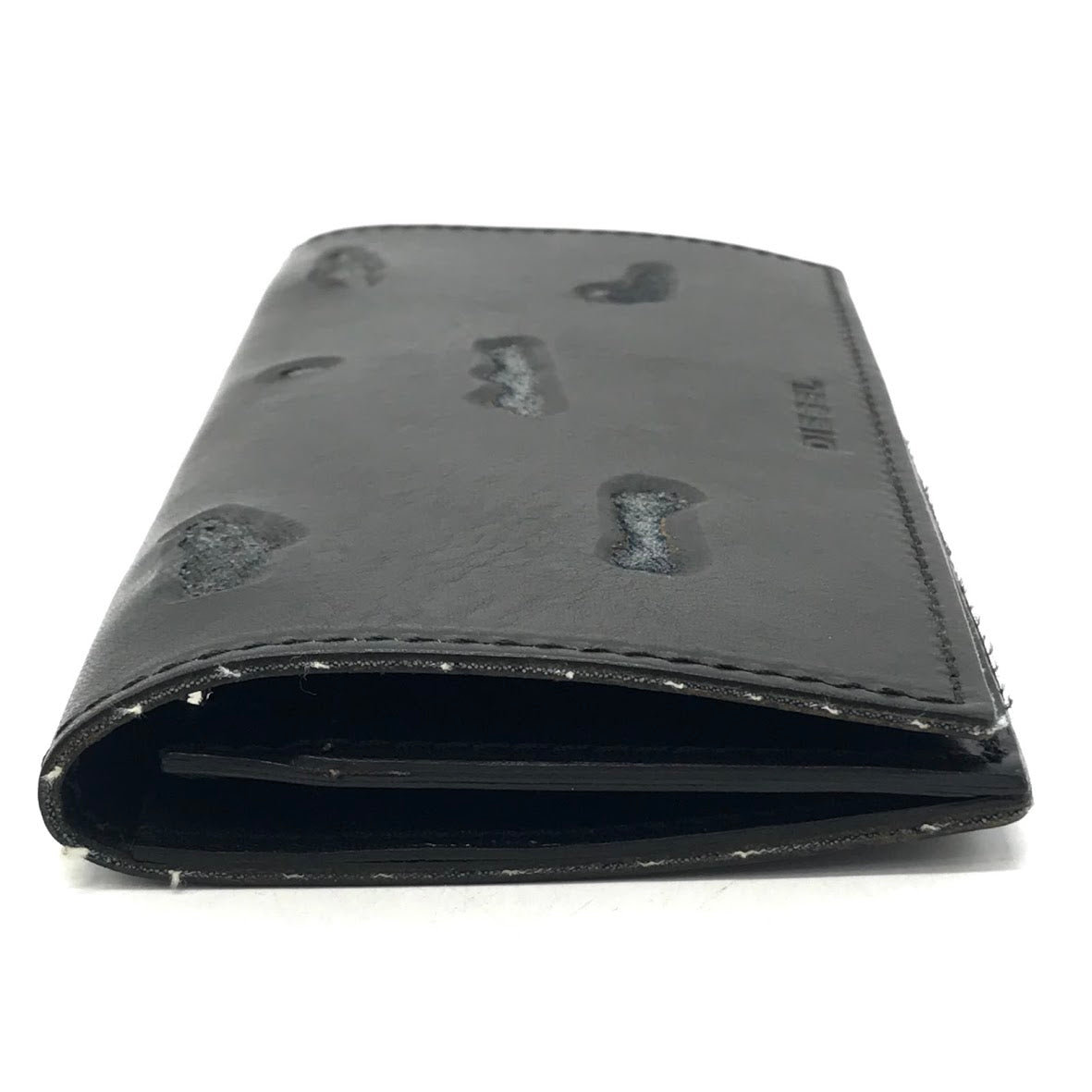 DIESEL | ディーゼル レザー×デニム 二つ折り長財布 長財布 X03807-PS978/H3820 ブラック【倉吉店】