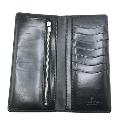 WILDSWANS | ワイルドスワンズ クリスペルカーフクリムト 二つ折り長財布 長財布 ブラック【倉吉店】