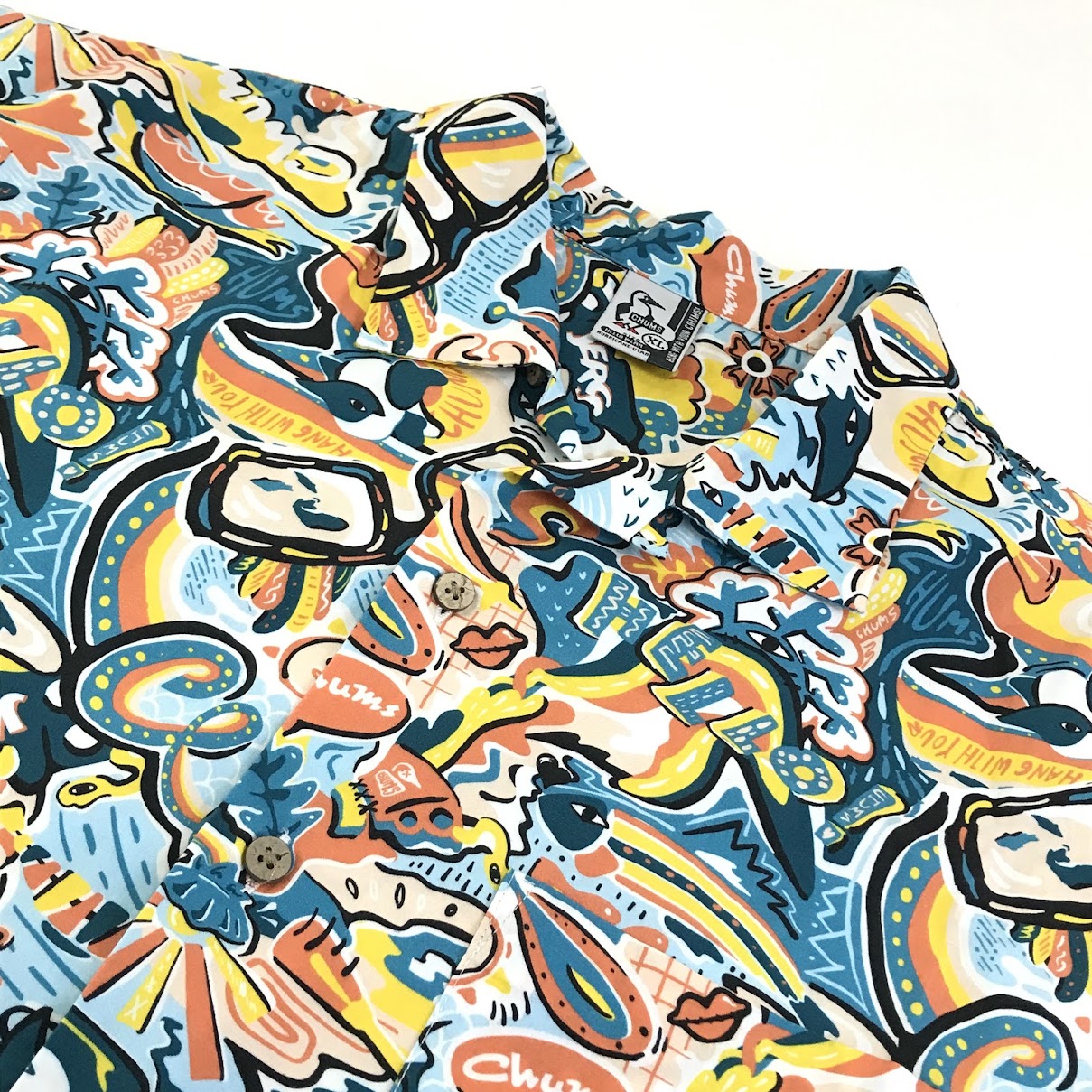 CHUMS | チャムス Chumloha Shirt 半袖シャツ CH02-1105 総柄 サイズ：XL【倉吉店】【代金引換不可・日時指定不可】【ポスト投函】