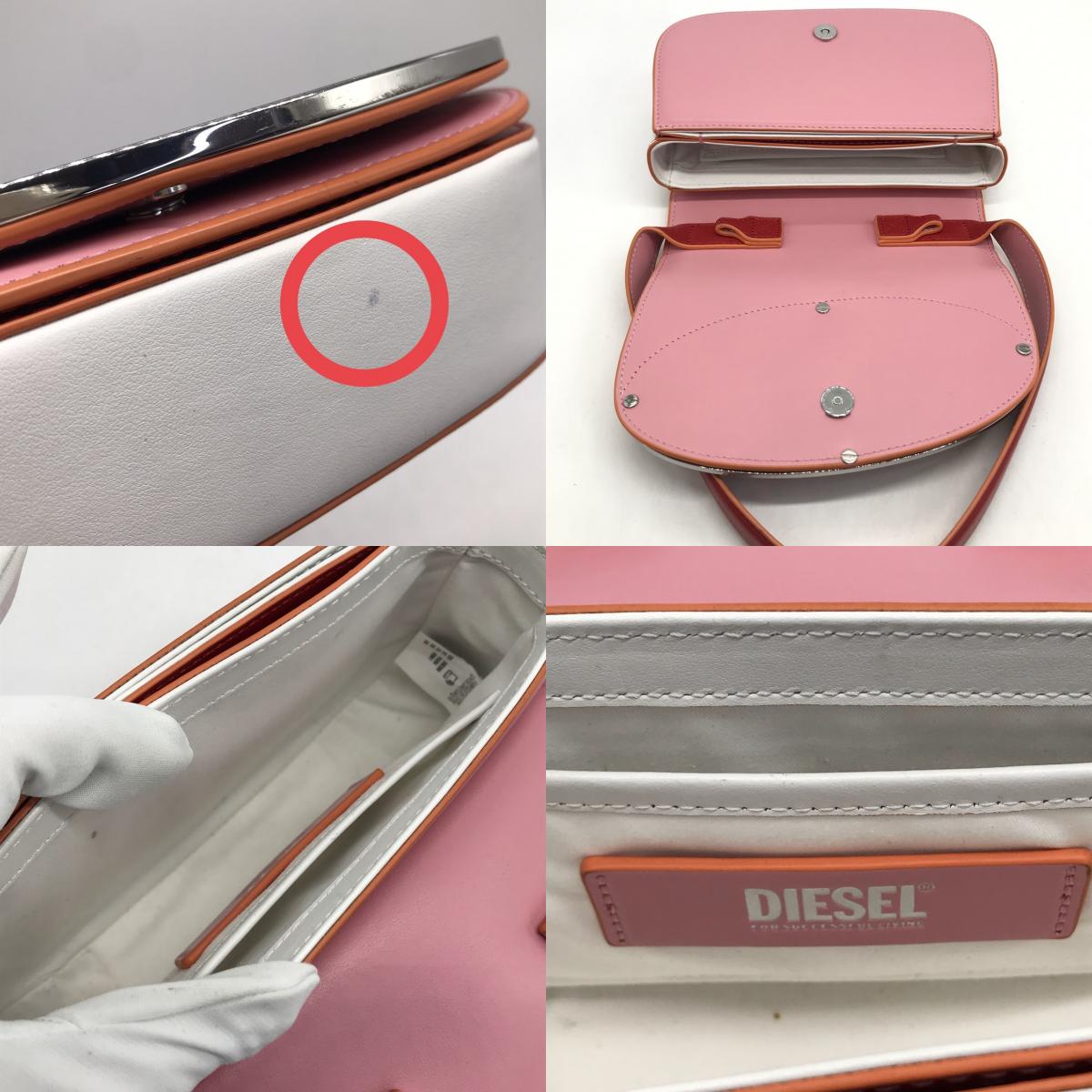 DIESEL | ディーゼル 1DR カウレザーショルダーバッグ ショルダーバッグ X08396 ピンク【倉吉店】