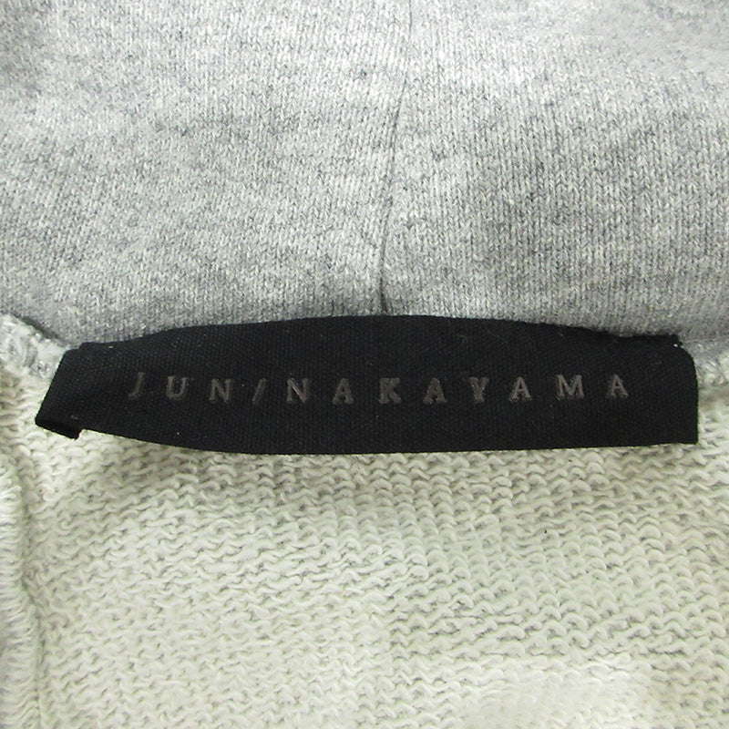 JUN NAKAYAMA | ジュンナカヤマ USED加工ロゴプリント長袖パーカー ダメージ加工 ペイント加工 パーカー JN-FW24-016 グレー サイズ：M【三重本店】