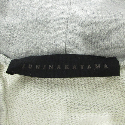 JUN NAKAYAMA | ジュンナカヤマ USED加工ロゴプリント長袖パーカー ダメージ加工 ペイント加工 パーカー JN-FW24-016 グレー サイズ：M【三重本店】