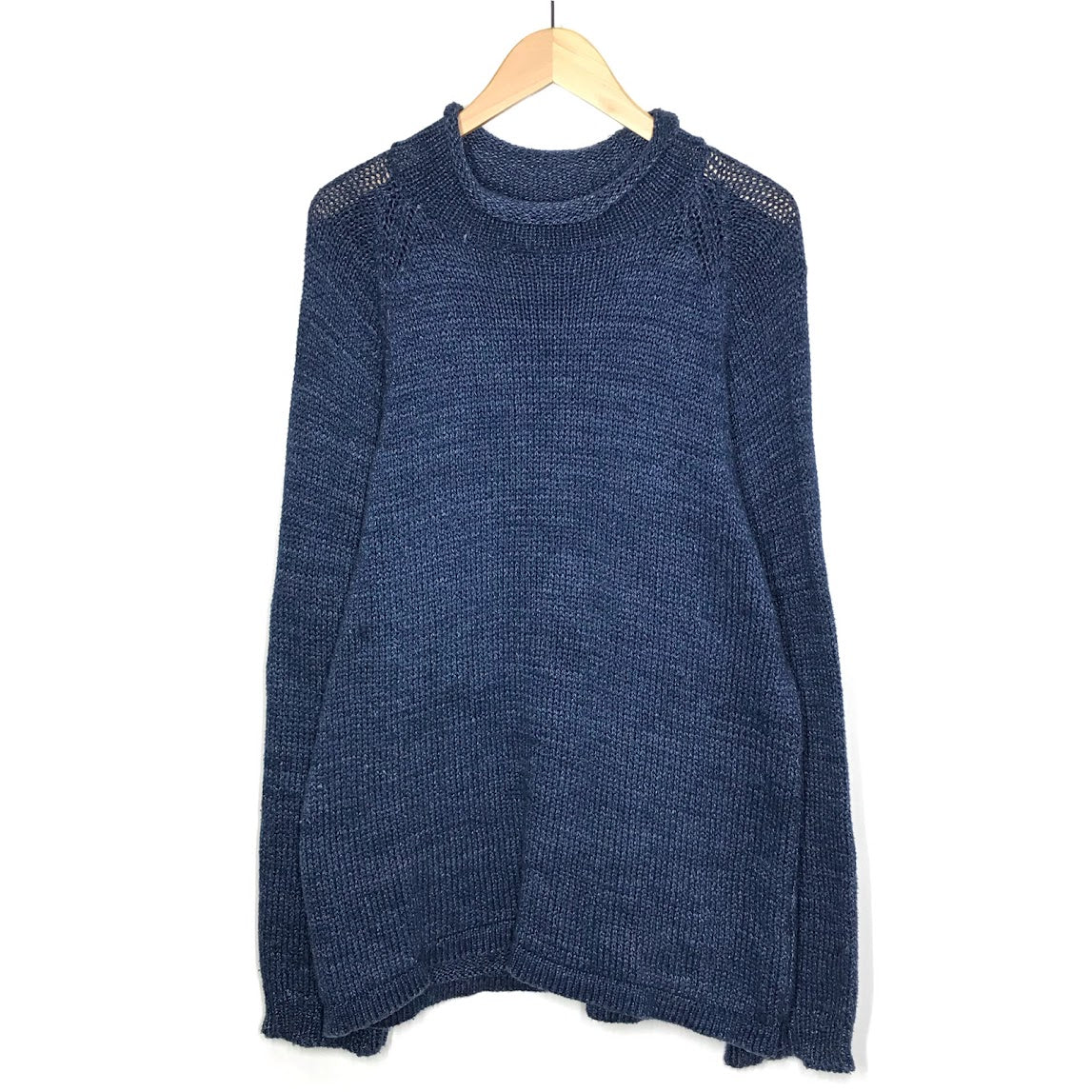 BLUEST OVERALLS｜ザ ブルーエスト オーバーオール　ROLL’N KNIT モックネックコットンニット ニット TBO-0036 ネイビー サイズ：XL【倉吉店】
