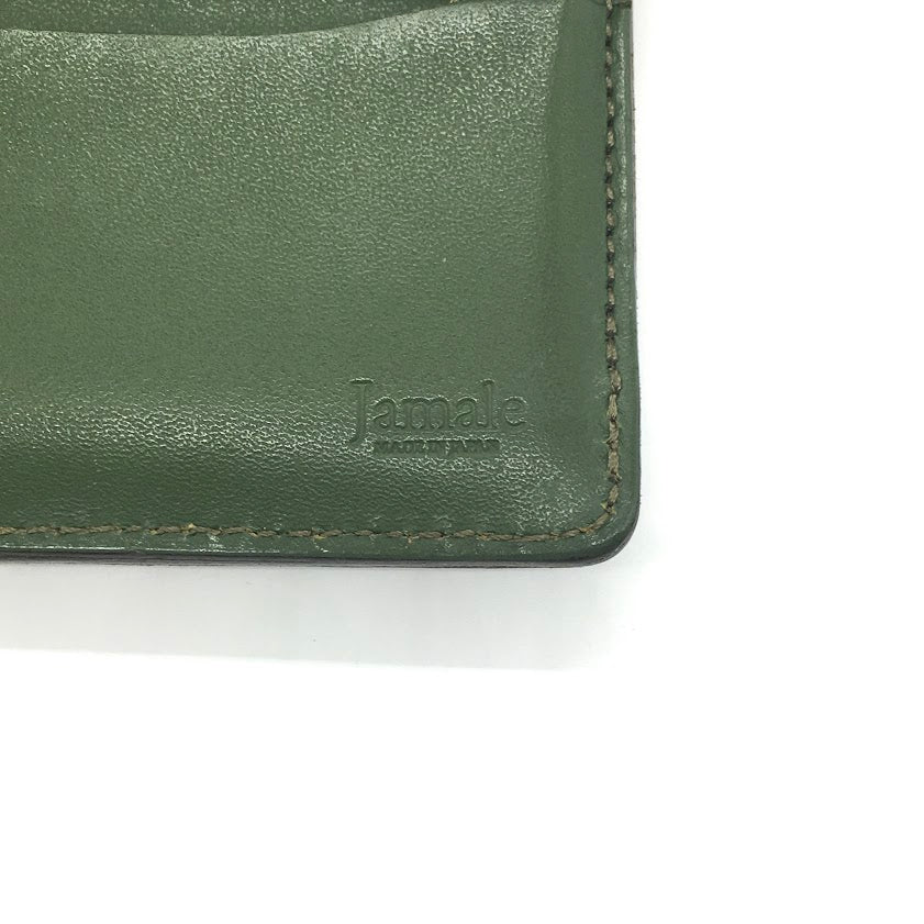 Jamale | ジャマレ　レザー 二つ折り財布 グリーン【倉吉店】