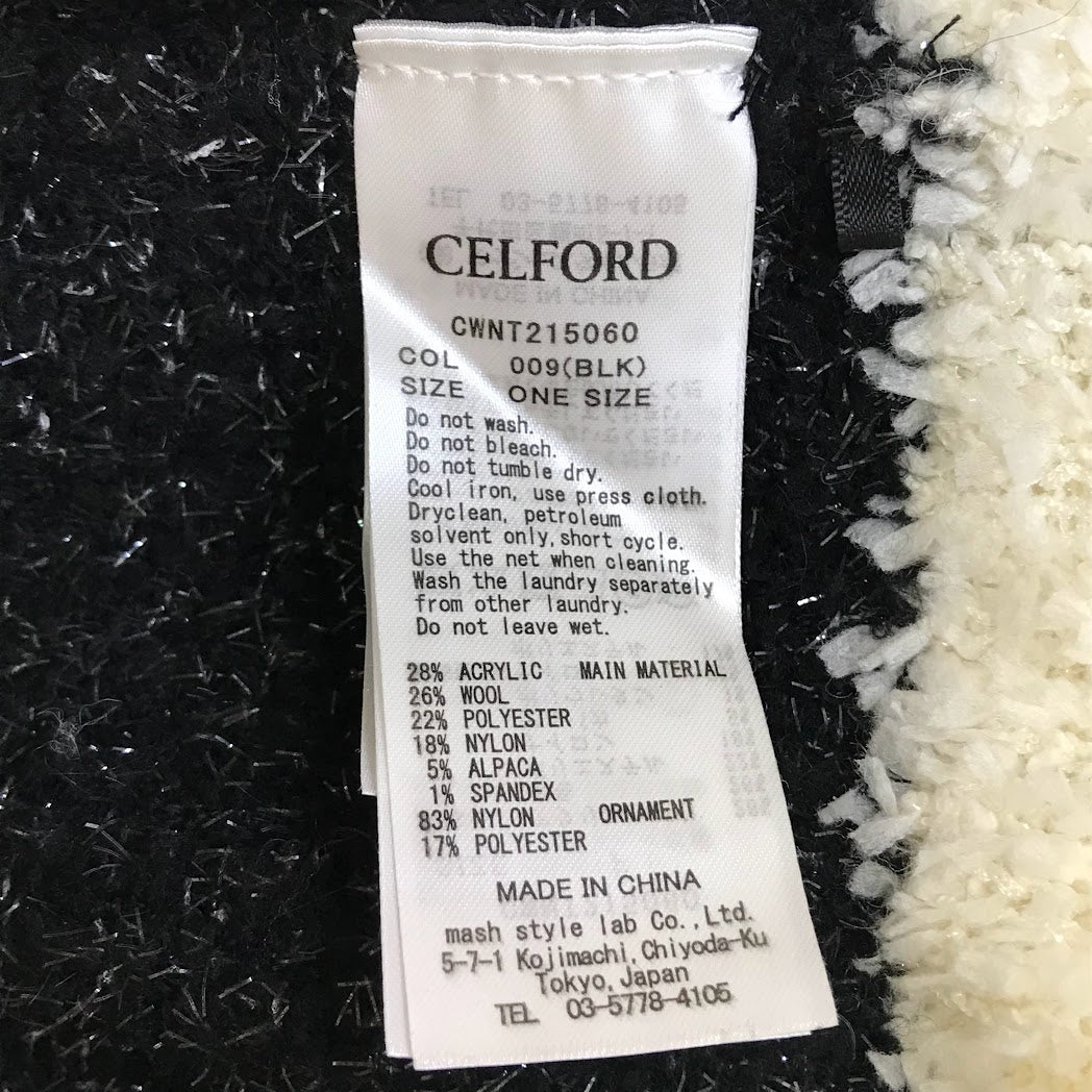 CELFORD | セルフォード ツイードニットカーディガン カーディガン CWNT215060 ブラック【倉吉店】