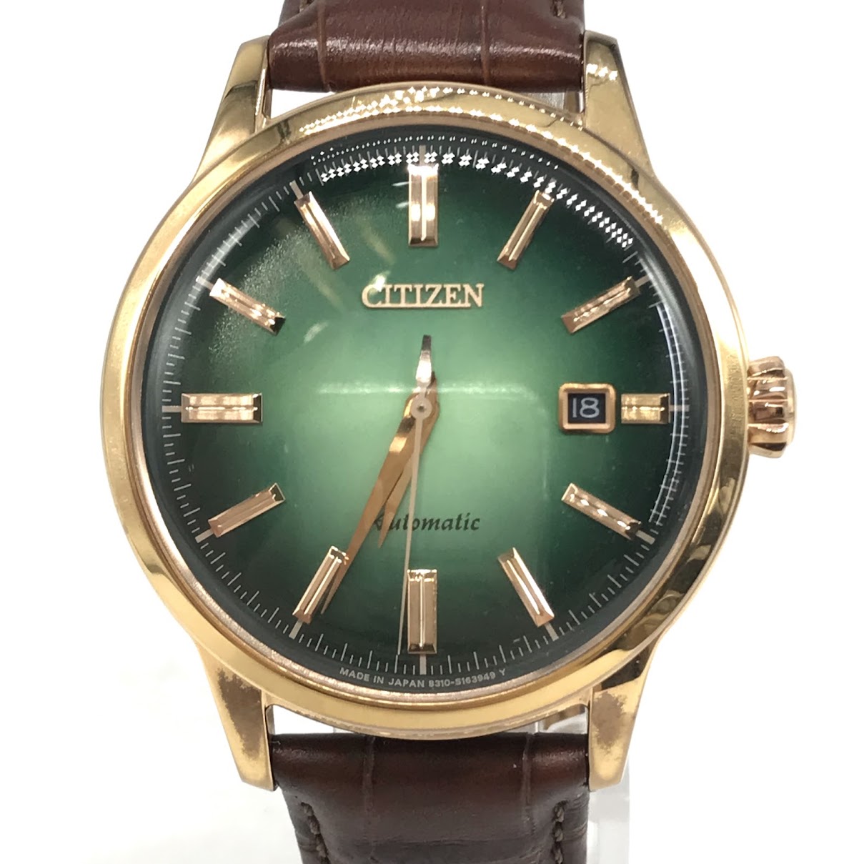 CITIZEN | シチズン メカニカル クラシカルライン アナログ自動巻き 腕時計 NK0002-14W グリーン【倉吉店】