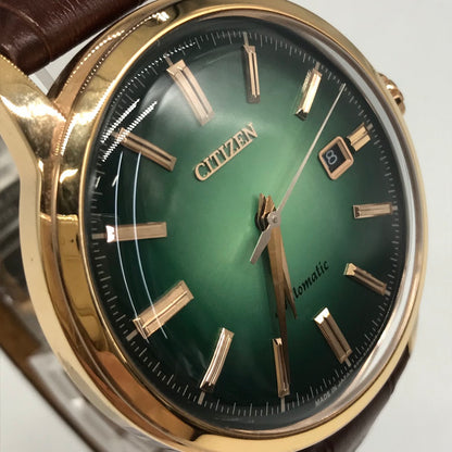 CITIZEN | シチズン メカニカル クラシカルライン アナログ自動巻き 腕時計 NK0002-14W グリーン【倉吉店】