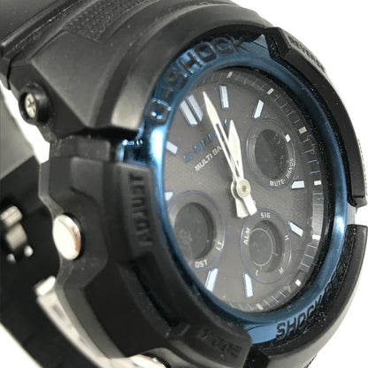 G-SHOCK | ジーショック アナデジ電波ソーラー 腕時計 AWG-M100A ブラック【倉吉店】