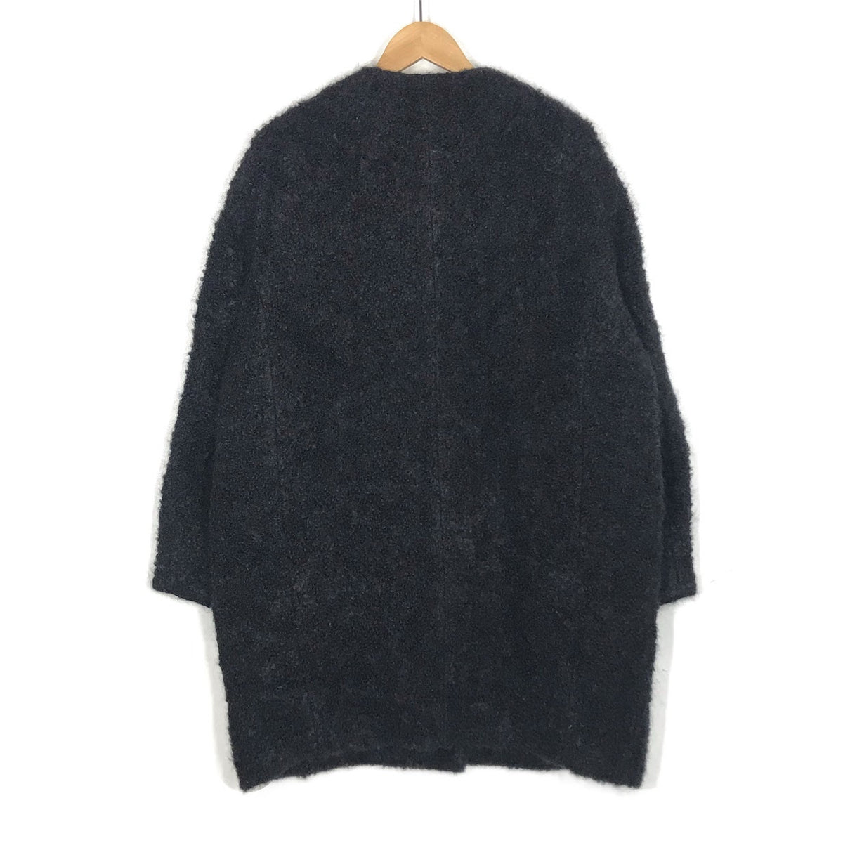 IENA | イエナ ループツイードコクーンコート ノーカラージャケット 23-020-900-0500-4-0 ブラック サイズ：38【倉吉店】