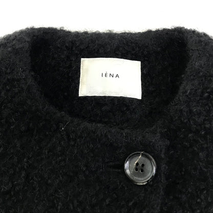IENA | イエナ ループツイードコクーンコート ノーカラージャケット 23-020-900-0500-4-0 ブラック サイズ：38【倉吉店】