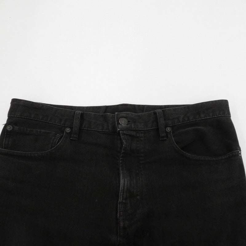 MINEDENIM | マインデニム S.Slim Flare STR 5pocket OWS デニムパンツ FPKH112BL-99-332-2 ブラック【瀬戸大橋店】