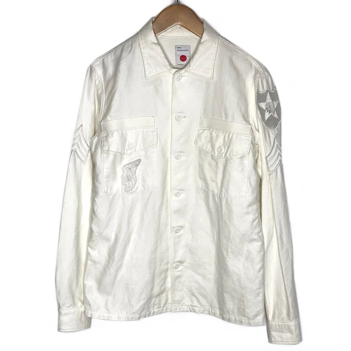 marka | マーカ ワッペン付き 長袖シャツ M15B-03SH01C ホワイト サイズ：2【倉吉店】