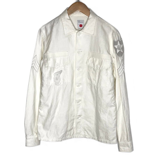 marka | マーカ ワッペン付き 長袖シャツ M15B-03SH01C ホワイト サイズ：2【倉吉店】