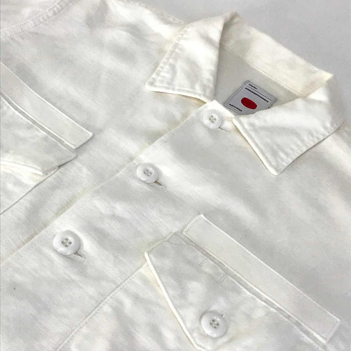 marka | マーカ ワッペン付き 長袖シャツ M15B-03SH01C ホワイト サイズ：2【倉吉店】