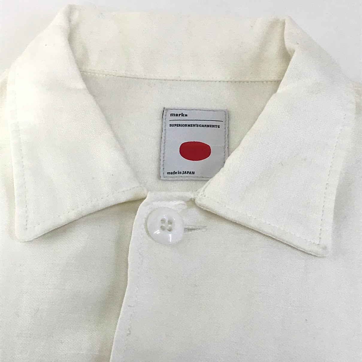 marka | マーカ ワッペン付き 長袖シャツ M15B-03SH01C ホワイト サイズ：2【倉吉店】