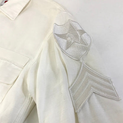marka | マーカ ワッペン付き 長袖シャツ M15B-03SH01C ホワイト サイズ：2【倉吉店】