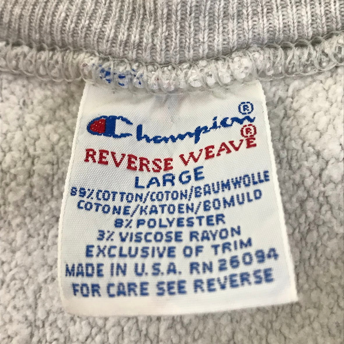 Champion | チャンピオン 90S REVERSE WEAVE リバースウィーブ スウェット グレー サイズ：L【倉吉店】