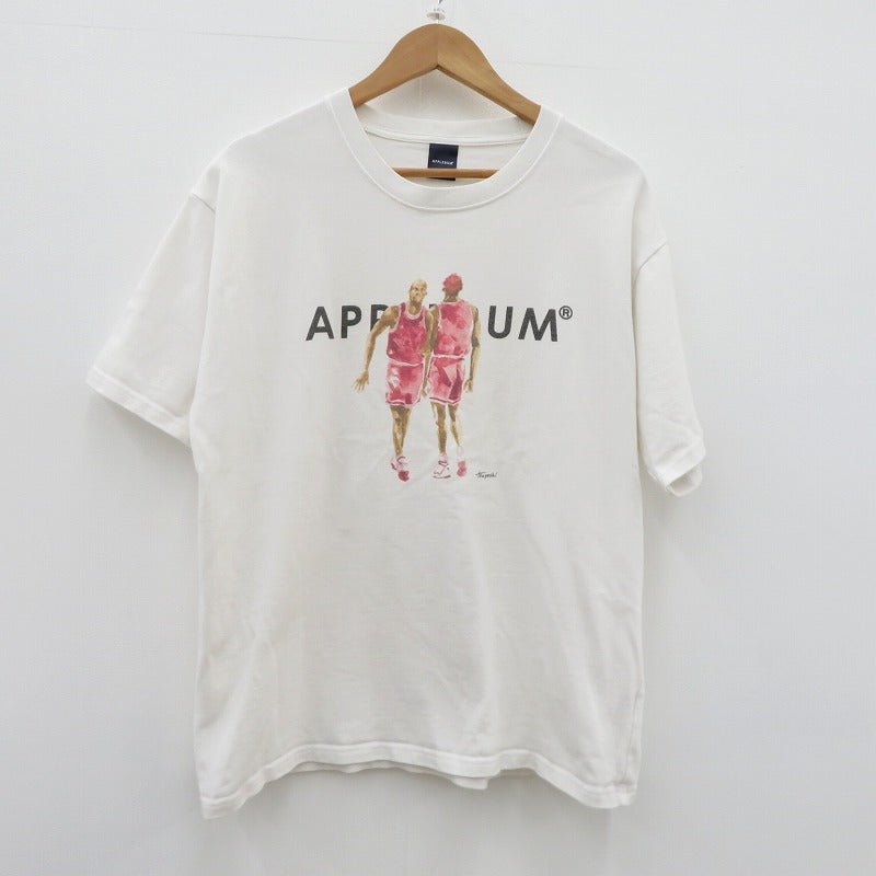 APPLE BUM | アップルバム Tsuyosi yamanaka 半袖Ｔシャツ ホワイト サイズ：XL【瀬戸大橋店】