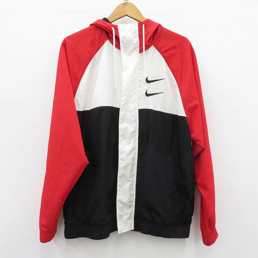 NIKE | ナイキ SWOOSH WOVEN JACKET ナイロンジャケット DD1089-657 レッド サイズ：M【瀬戸大橋店】