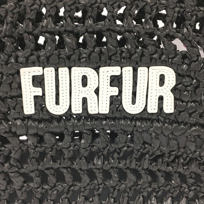 furfur | ファーファー ラフィアロゴトートバッグ トートバッグ RWGB252504 ブラック【倉吉店】