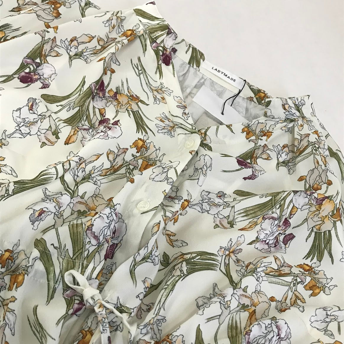LADYMADE｜レディメイド 花柄シャツワンピース ワンピース 002692250100-1 ホワイト【倉吉店】