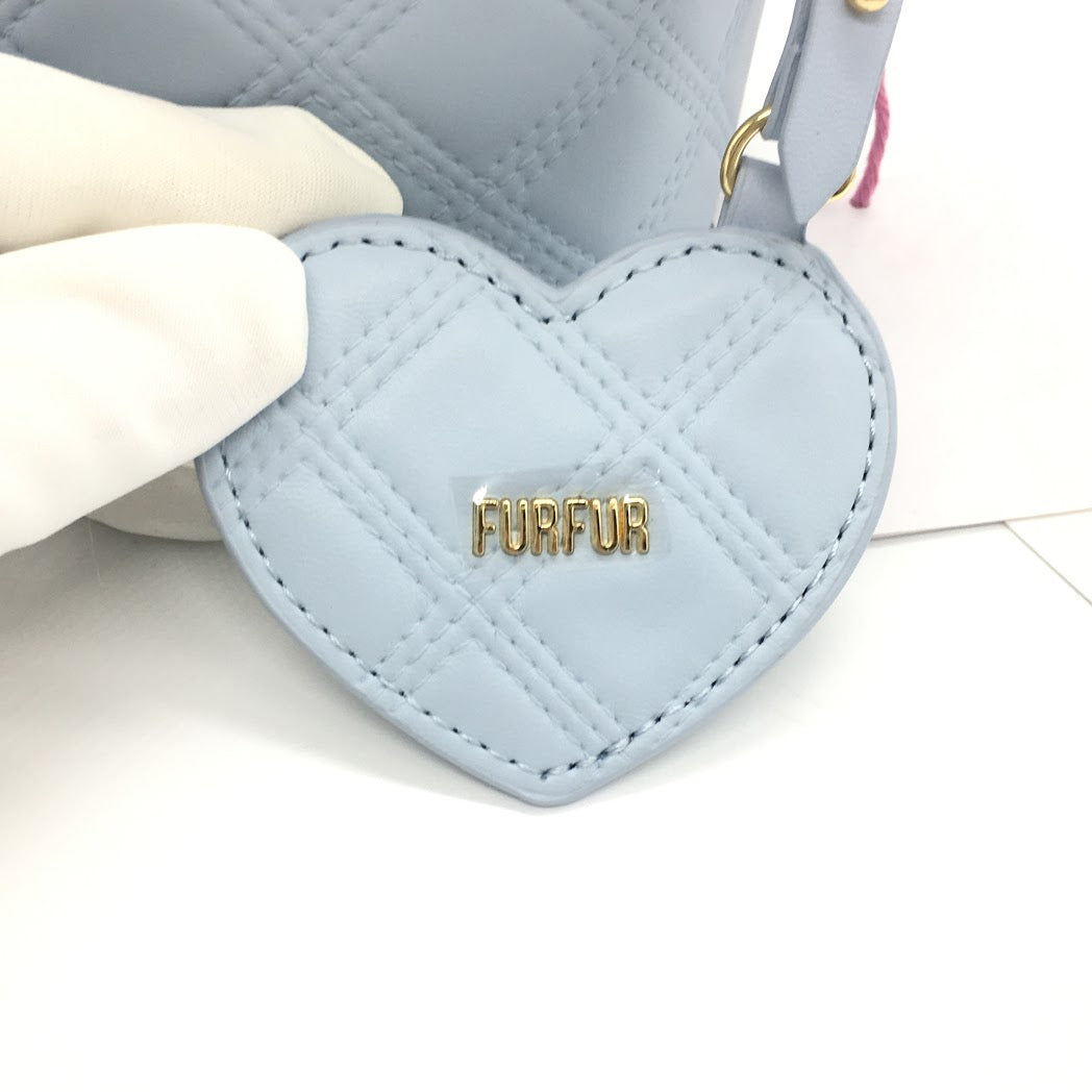 furfur | ファーファー キルティングバニティバッグ ショルダーバッグ RWGB259569 ブルー【倉吉店】