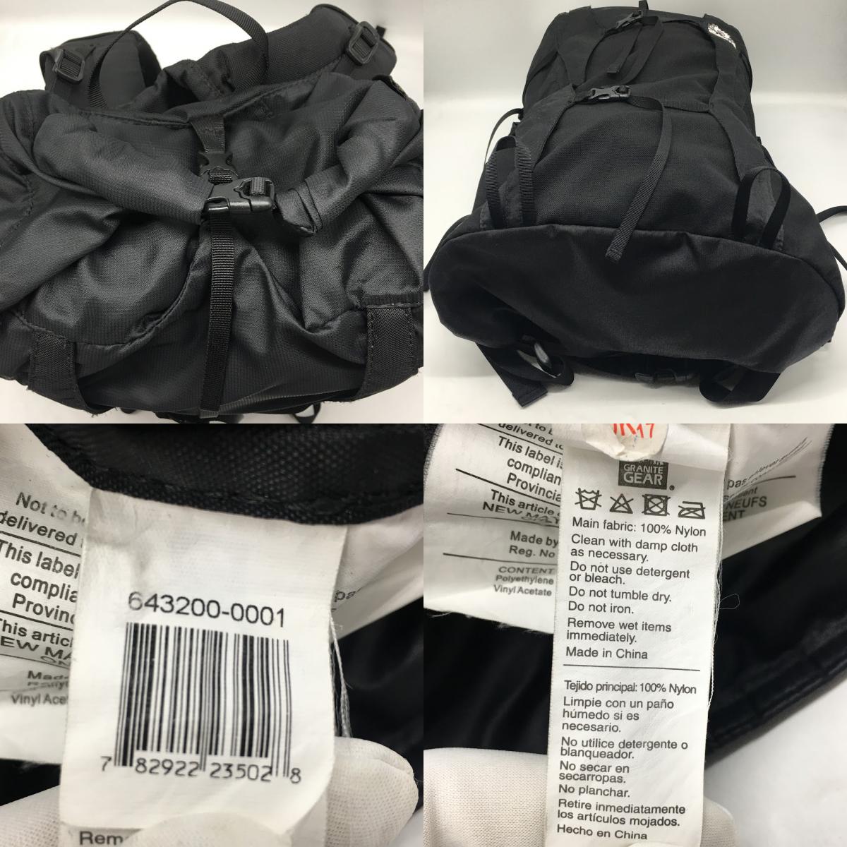 GRANITE GEAR | グラナイトギア バックパック VIRGA26 リュック・デイパック ブラック【倉吉店】