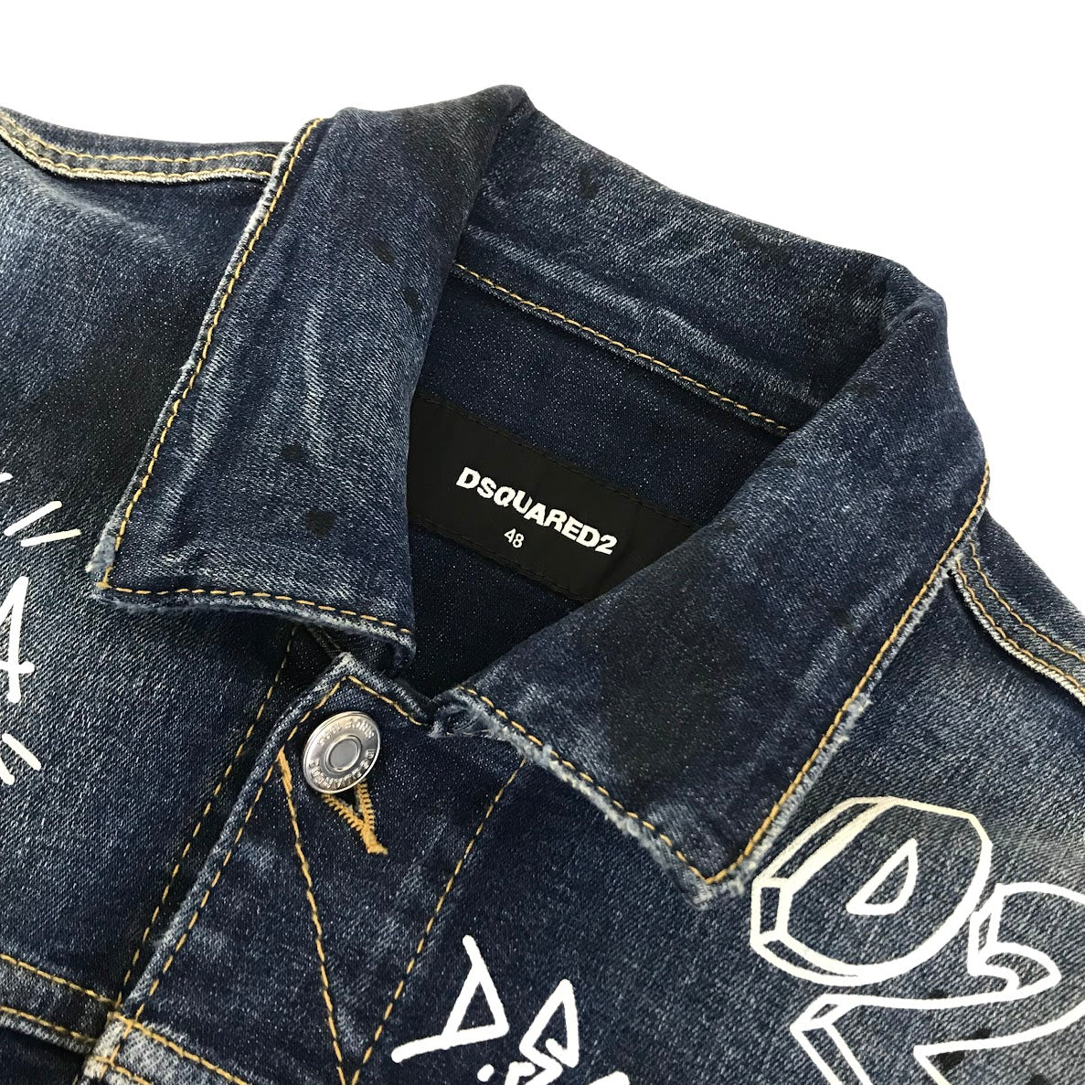 DSQUARED2 | ディースクエアード DARK GRAFFITI WASH DENIM JACKET デニムジャケット デニム S74AM1249 S30685 インディゴ サイズ：48【倉吉店】