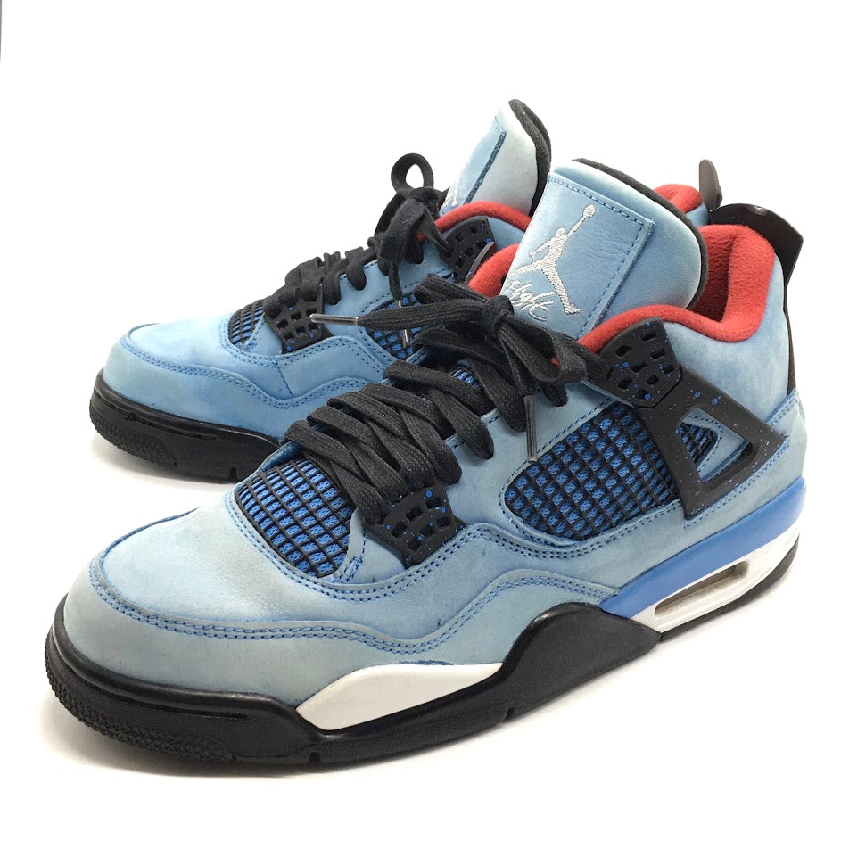 NIKE | ナイキ TRAVIS SCOTT(トラビス・スコット/カクタスジャック) AIR JORDAN 4 RETRO スニーカー 308497-406 ユニバーシティブルー/ブラック 26.5cm【倉吉店】