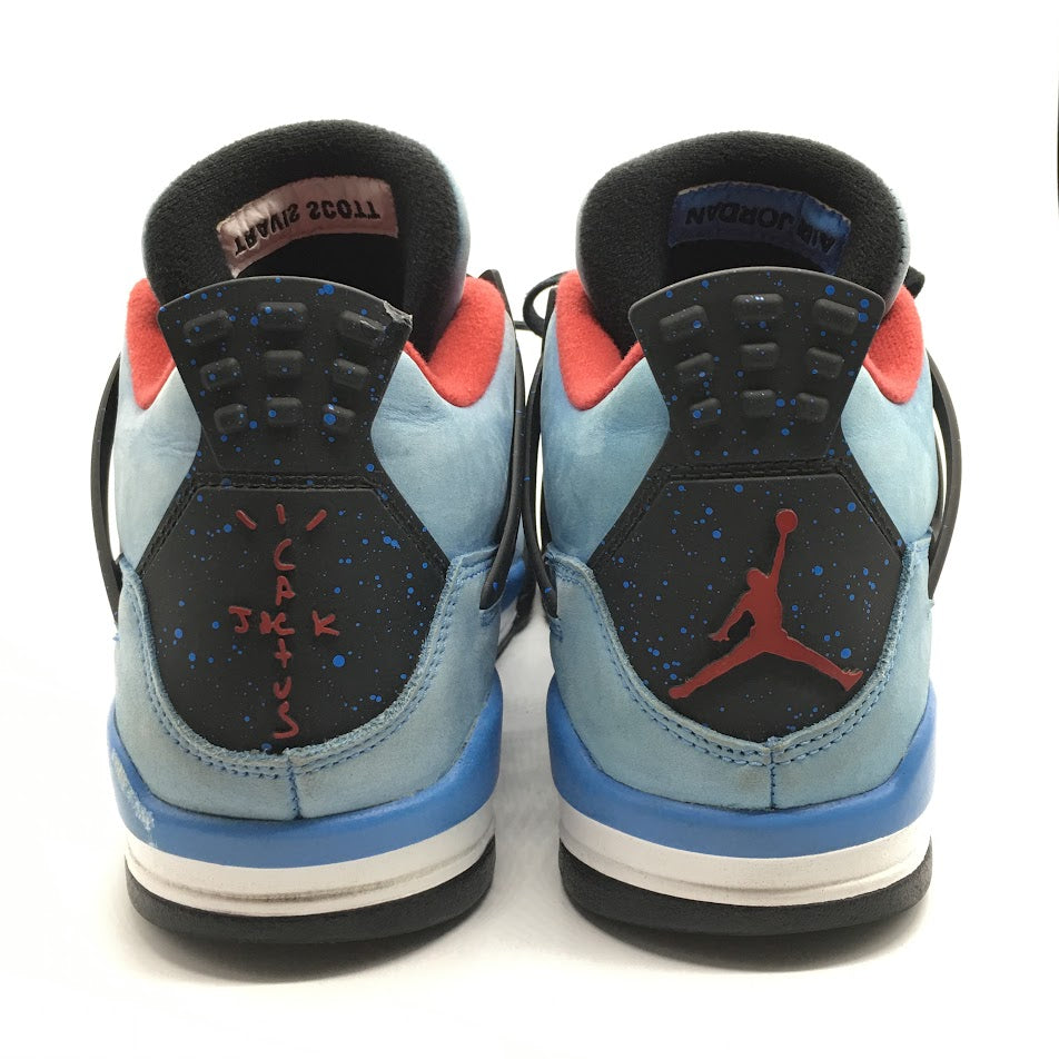 NIKE | ナイキ TRAVIS SCOTT(トラビス・スコット/カクタスジャック) AIR JORDAN 4 RETRO スニーカー 308497-406 ユニバーシティブルー/ブラック 26.5cm【倉吉店】