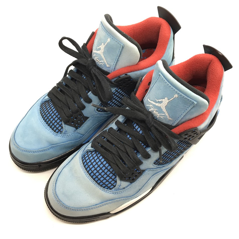 NIKE | ナイキ TRAVIS SCOTT(トラビス・スコット/カクタスジャック) AIR JORDAN 4 RETRO スニーカー 308497-406 ユニバーシティブルー/ブラック 26.5cm【倉吉店】