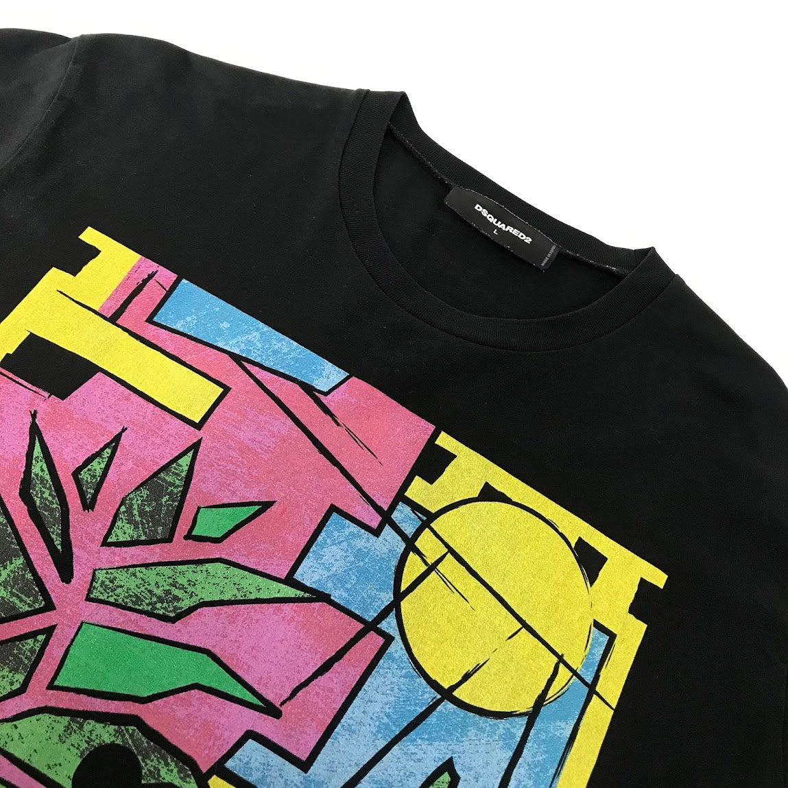DSQUARED2 | ディースクエアード Multicolor T-Shirts 半袖Ｔシャツ S71GD0622 S22844 ブラック サイズ：L【倉吉店】