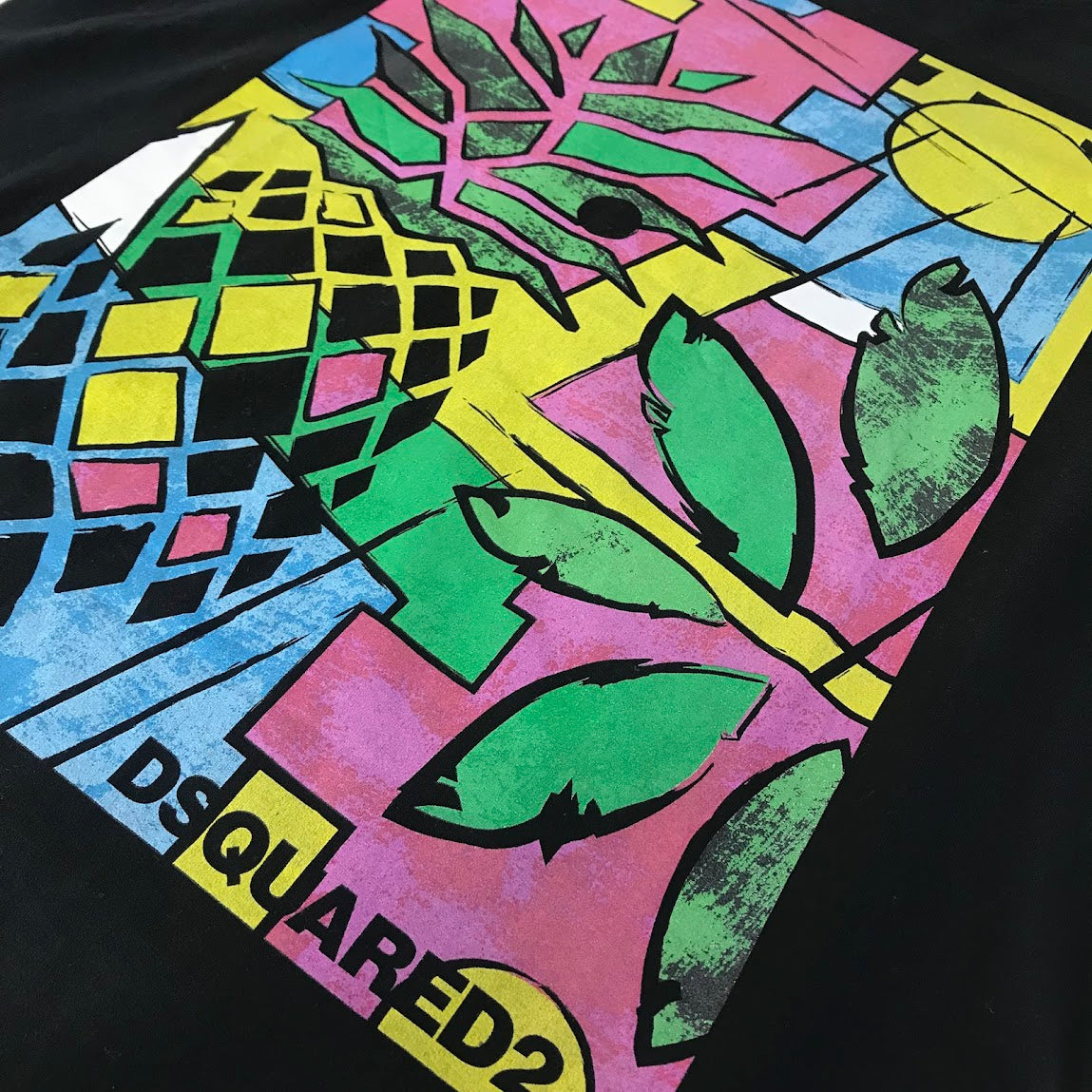 DSQUARED2 | ディースクエアード Multicolor T-Shirts 半袖Ｔシャツ S71GD0622 S22844 ブラック サイズ：L【倉吉店】