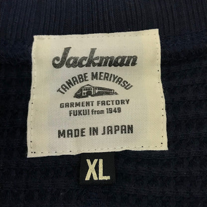 JACKMAN | ジャックマン Waffle Mid-neck ワッフル 長袖Ｔシャツ JM7200 ネイビー サイズ：XL【倉吉店】