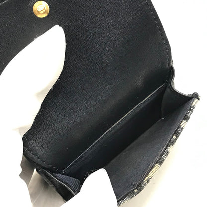 Dior | ディオール 30 Montaigne コンパクトウォレット オブリークジャガード 三つ折り財布 ネイビー【倉吉店】
